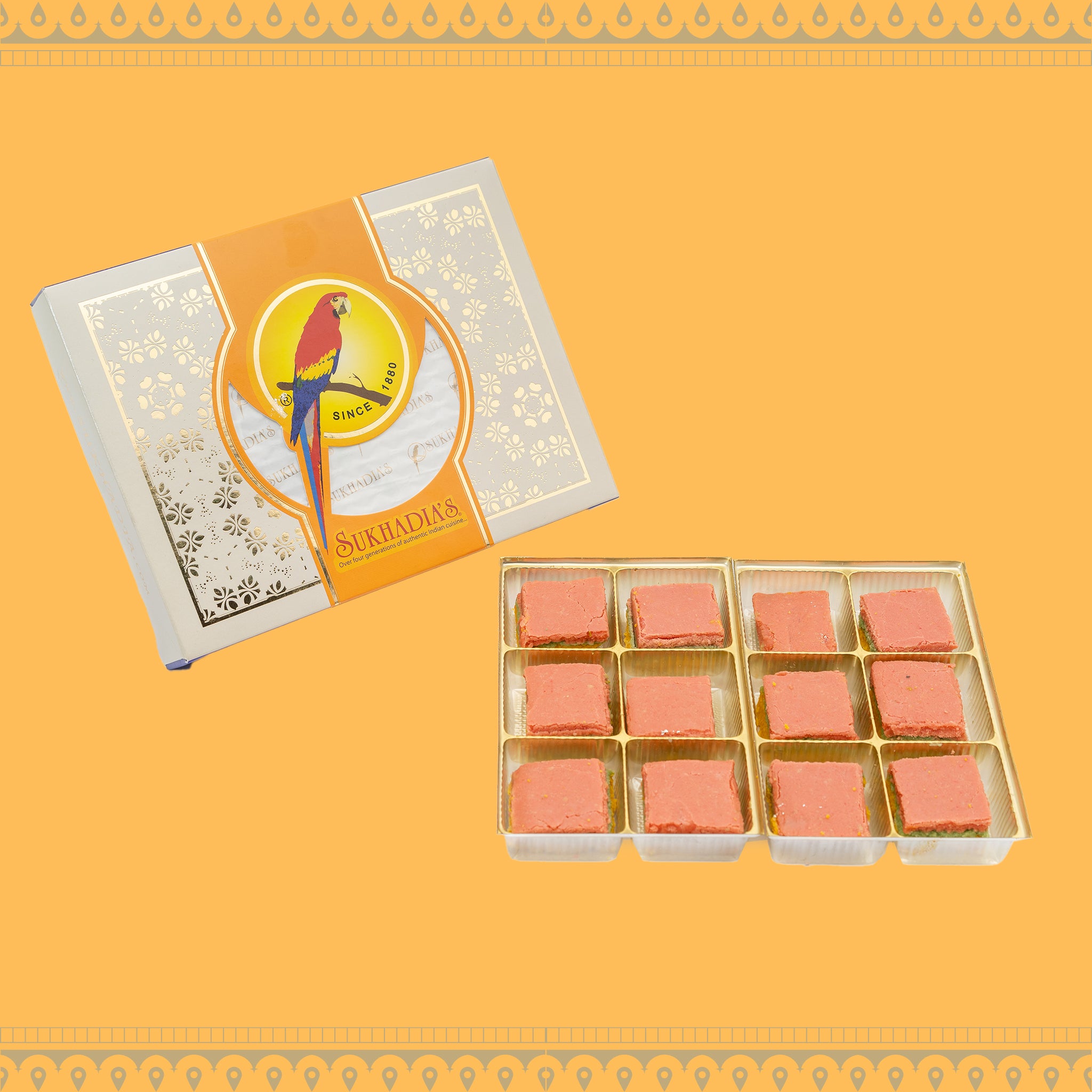 Color Burfi Tri Color Burfi - Indian Sweets – Sukhadia's