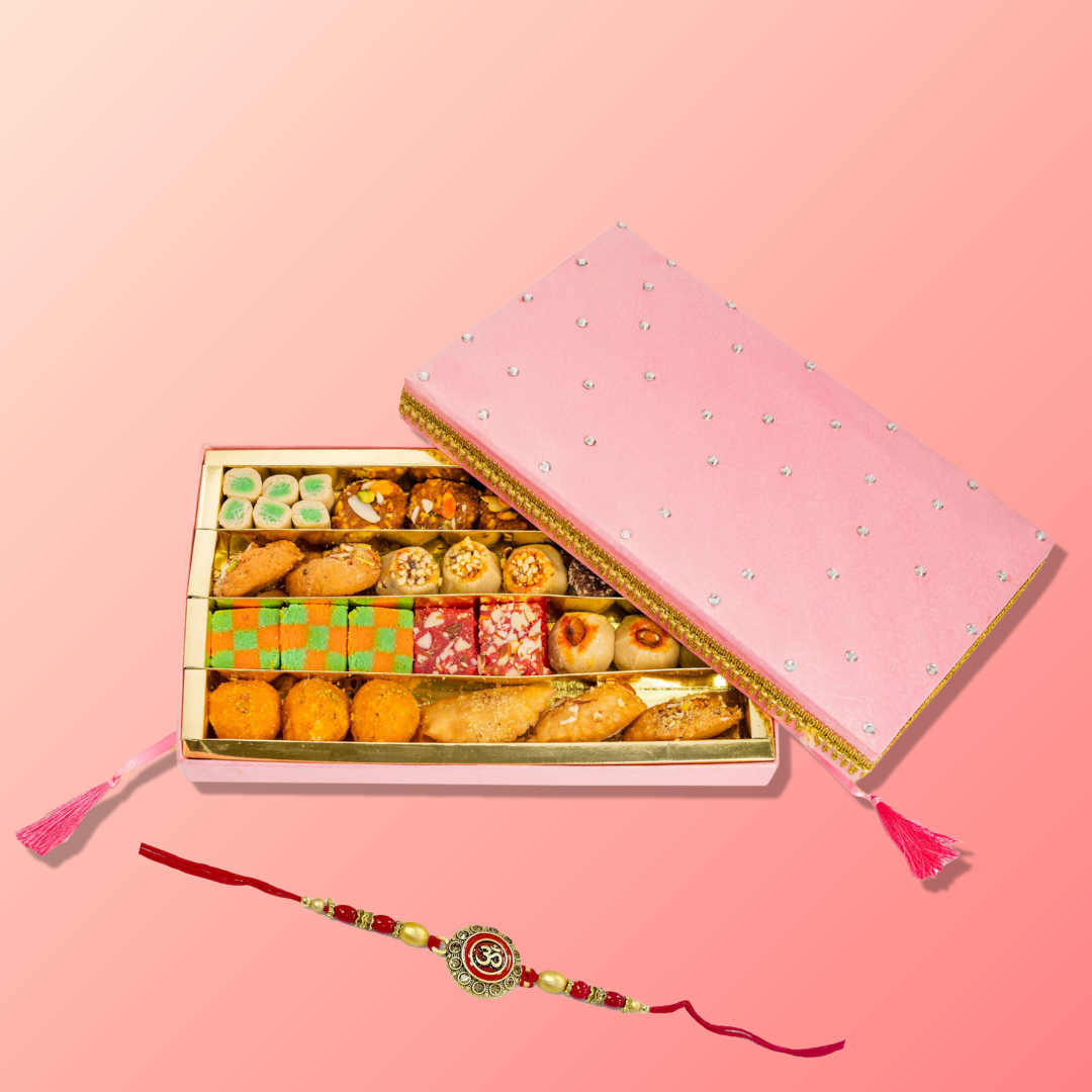 Maharani Pink Sweets with Rakhi
