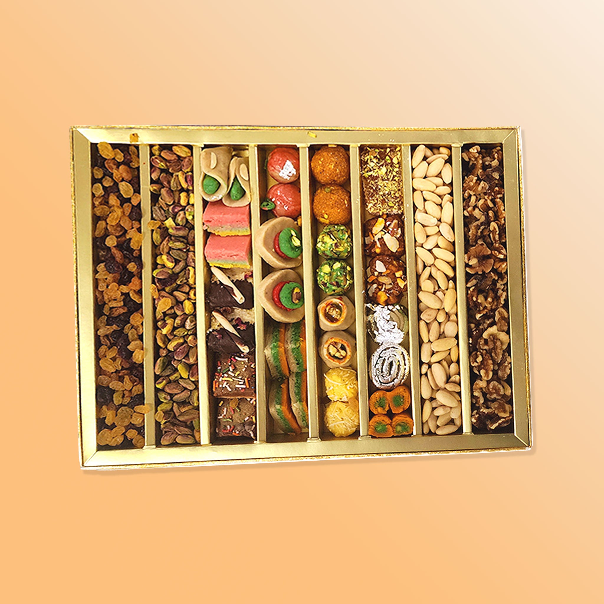 Golden Sweets & Dry Fruits Assortment
