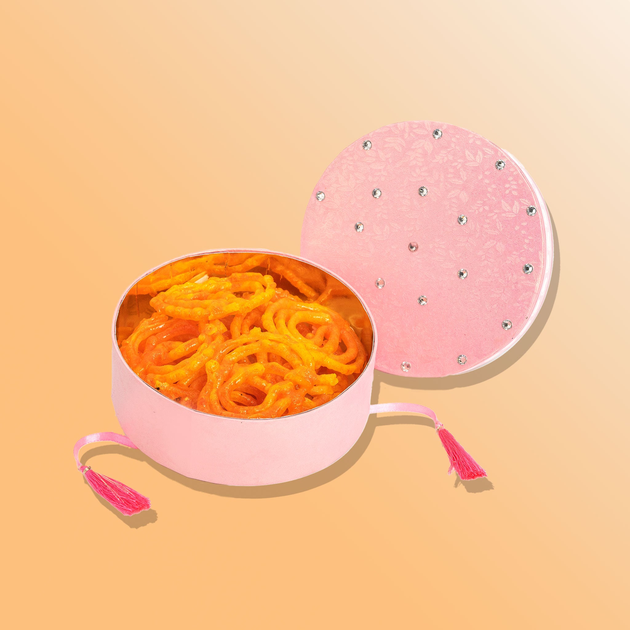 Baby Pink Jalebi Round