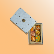 Blue Kundan Ganesha 6pc - Sweets