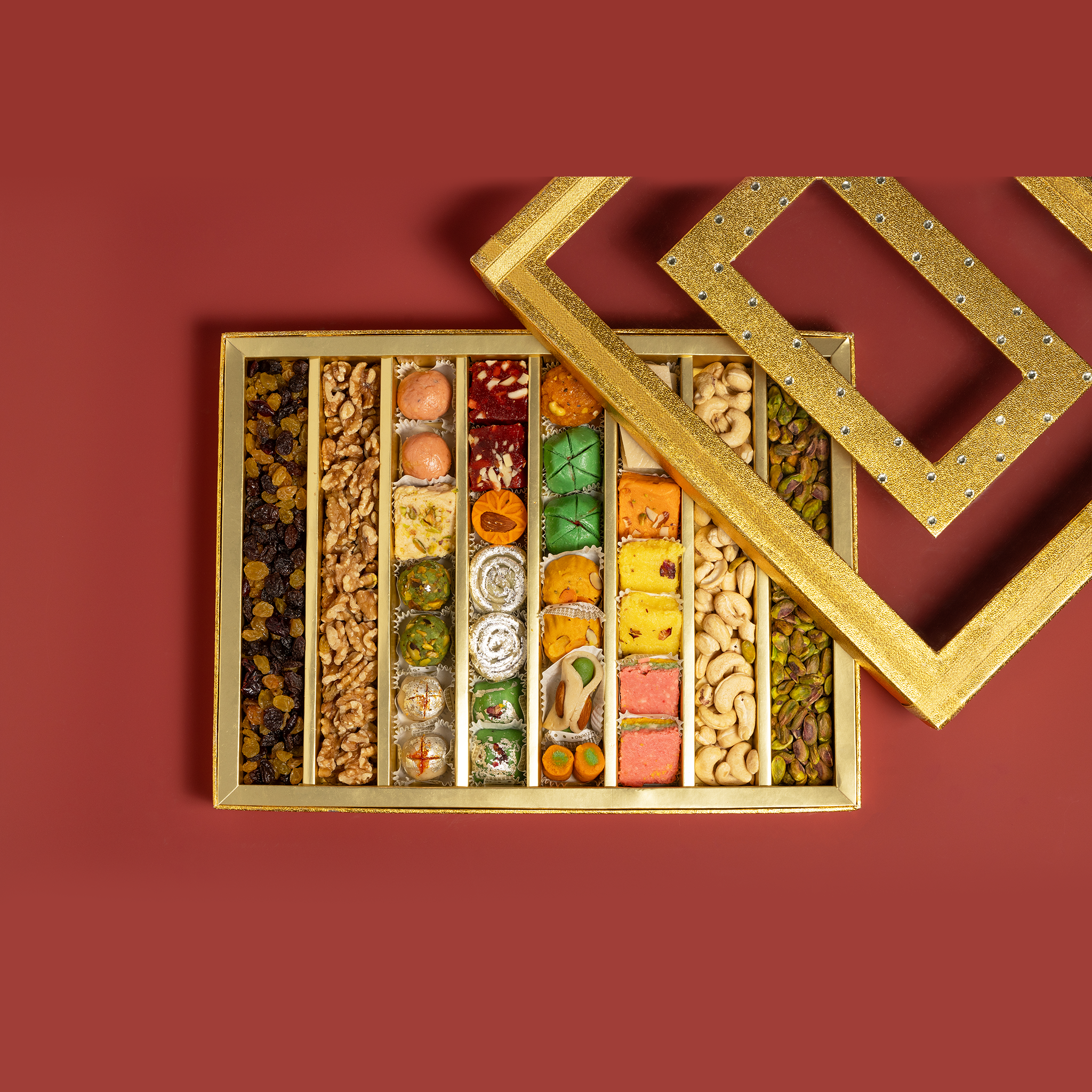 Golden Sweets & Dry Fruits Assortment