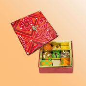 Red Bandhani 9pc