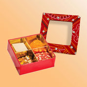 Red Bandhani Mini 4pc