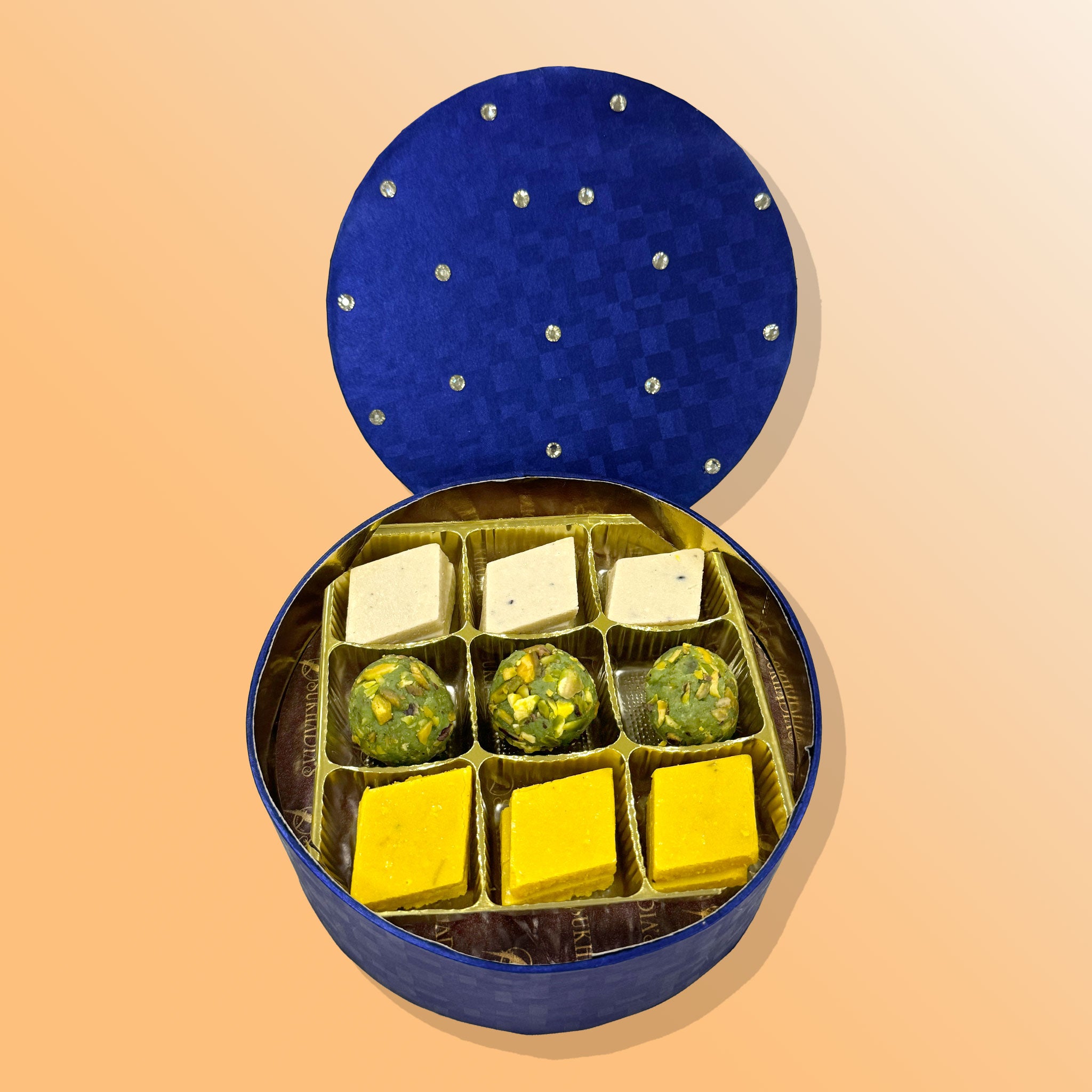 Rakhi Royal Blue Mithai & Nuts (with Rakhi)