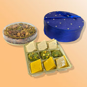 Rakhi Royal Blue Mithai & Nuts (with Rakhi)