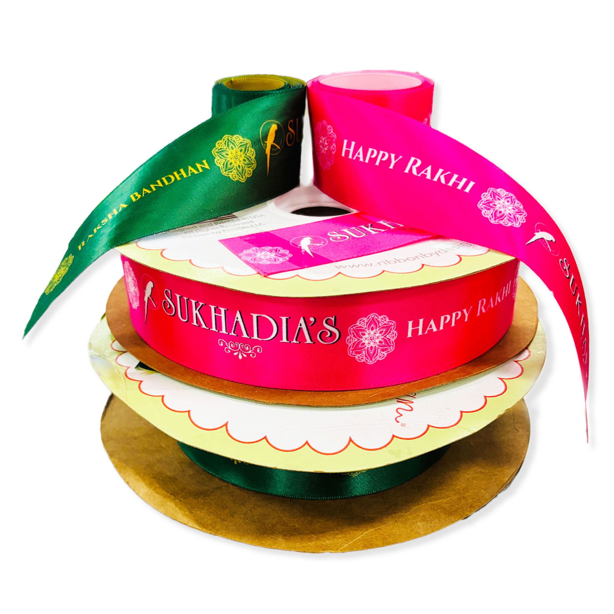 Raksha Bandhan Ribbon Pink Green