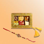 Gold Kundan 6pc with Rakhi